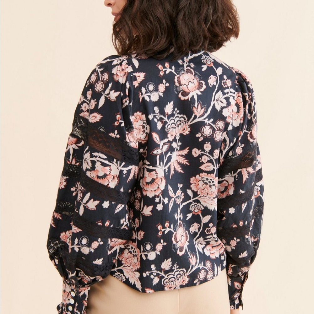 Anthropologie Love the Label Cotton Lace Button Down - Picture 9 of 9
